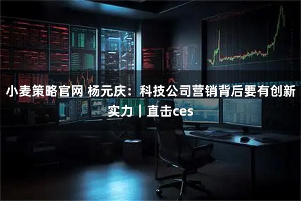 小麦策略官网 杨元庆：科技公司营销背后要有创新实力｜直击ces